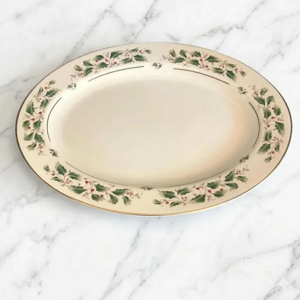 Vintage 1990 Venture A Season of Wonder Porcelain Platter Gold Trim Original Box
